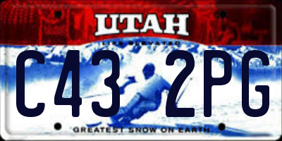 UT license plate C432PG