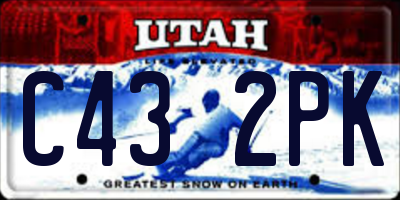 UT license plate C432PK