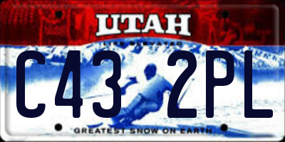 UT license plate C432PL