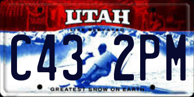 UT license plate C432PM
