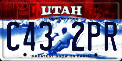 UT license plate C432PR