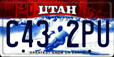 UT license plate C432PU