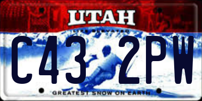 UT license plate C432PW