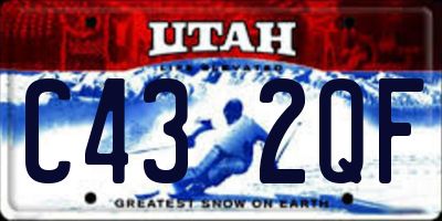 UT license plate C432QF
