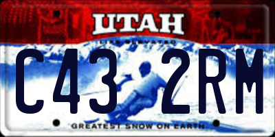 UT license plate C432RM