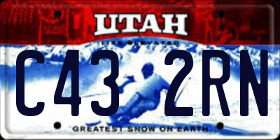 UT license plate C432RN