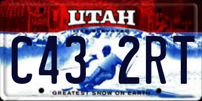 UT license plate C432RT