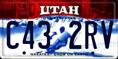 UT license plate C432RV