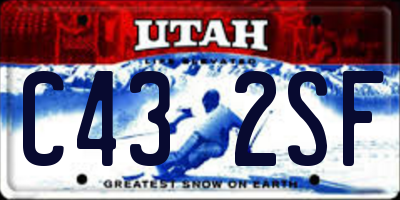 UT license plate C432SF
