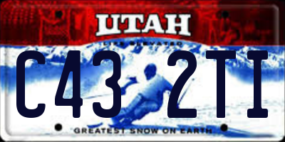 UT license plate C432TI