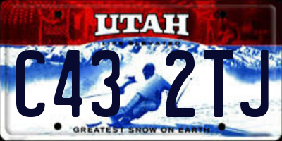 UT license plate C432TJ