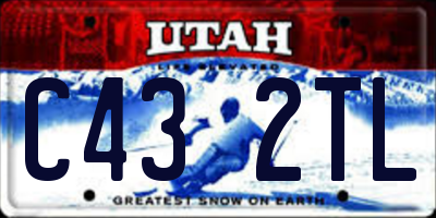 UT license plate C432TL