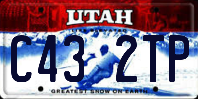 UT license plate C432TP