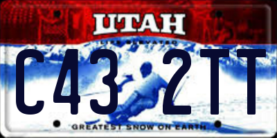 UT license plate C432TT