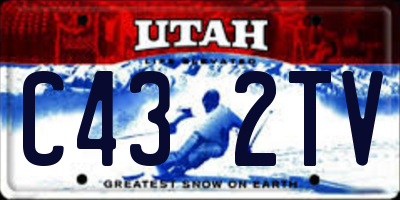 UT license plate C432TV