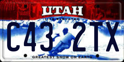 UT license plate C432TX