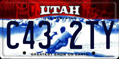 UT license plate C432TY