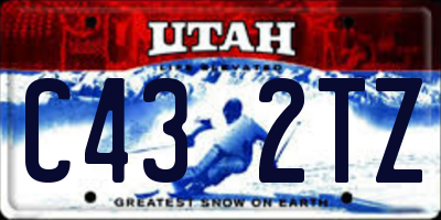 UT license plate C432TZ