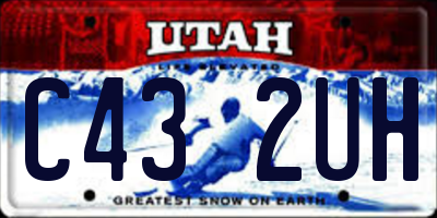 UT license plate C432UH