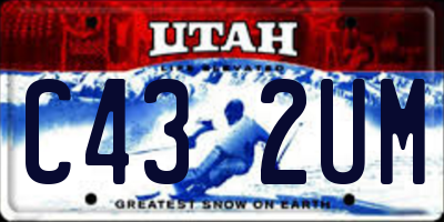 UT license plate C432UM