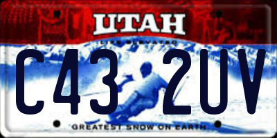 UT license plate C432UV