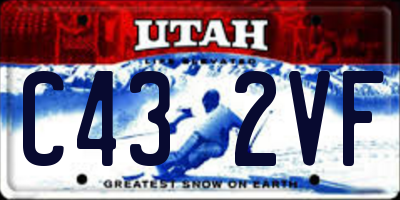 UT license plate C432VF