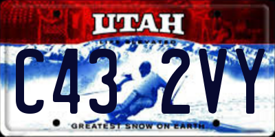 UT license plate C432VY