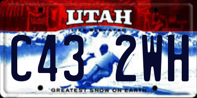 UT license plate C432WH