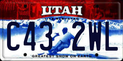 UT license plate C432WL