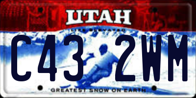 UT license plate C432WM