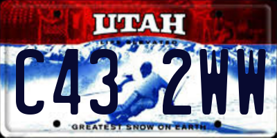 UT license plate C432WW