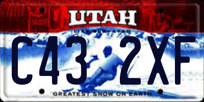 UT license plate C432XF