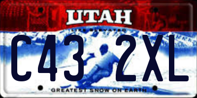 UT license plate C432XL