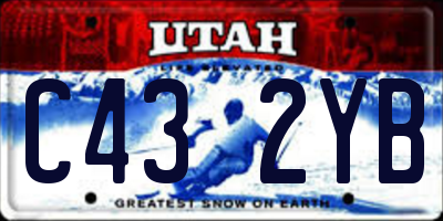 UT license plate C432YB