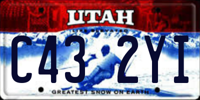 UT license plate C432YI