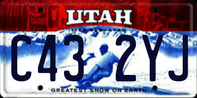 UT license plate C432YJ