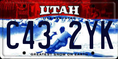 UT license plate C432YK