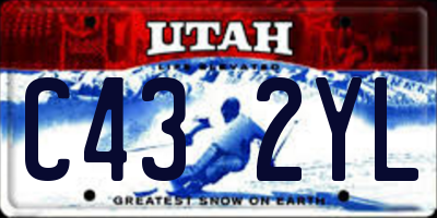 UT license plate C432YL