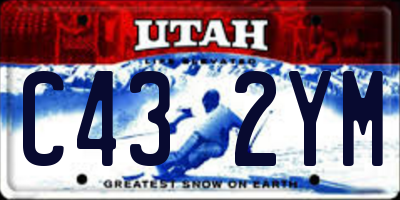 UT license plate C432YM