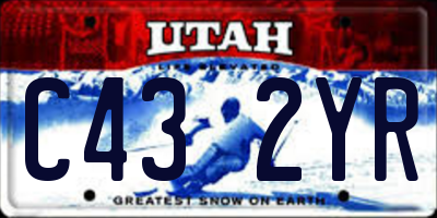UT license plate C432YR