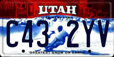 UT license plate C432YV