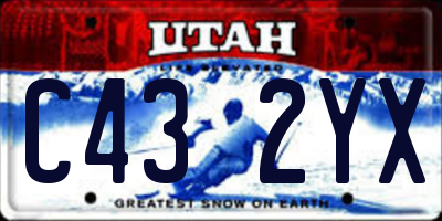 UT license plate C432YX