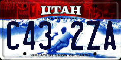 UT license plate C432ZA