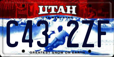 UT license plate C432ZF