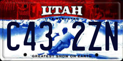 UT license plate C432ZN