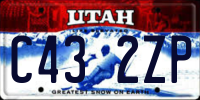 UT license plate C432ZP