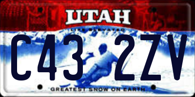 UT license plate C432ZV
