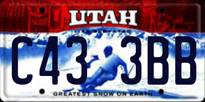 UT license plate C433BB