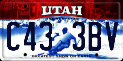 UT license plate C433BV