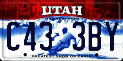 UT license plate C433BY